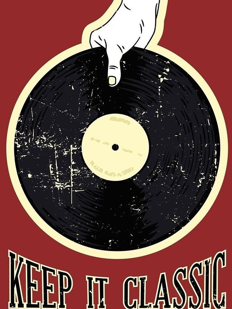 Keep It Classic Vinyl Record Design by PoisedPaper