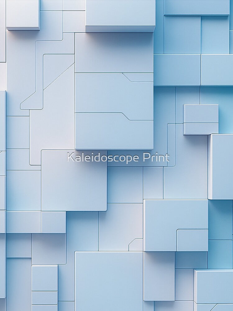Geometric Ice Flow by Kaleidoscope Print