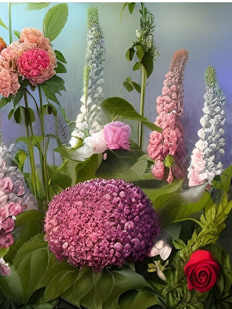 Vintage Floral Garden Illustration by Ima-Shel-Mae