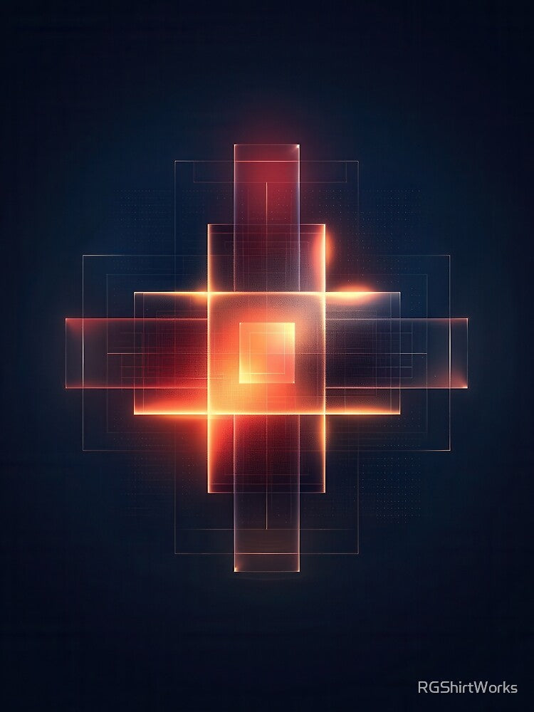 Neon Geometric Abstract Design by RGShirtWorks