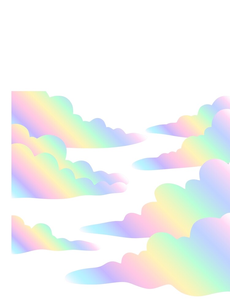 Pastel Aura Clouds Gradient Y2K Dreamy Sky by SolutionsArt