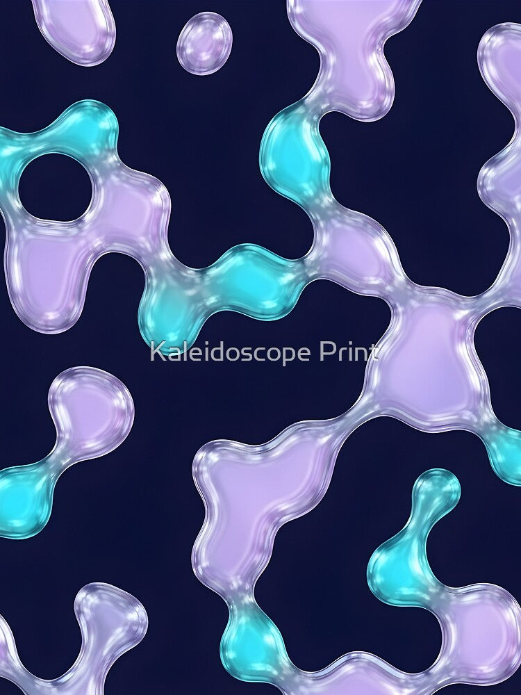 Iridescent Organic Blobs by Kaleidoscope Print