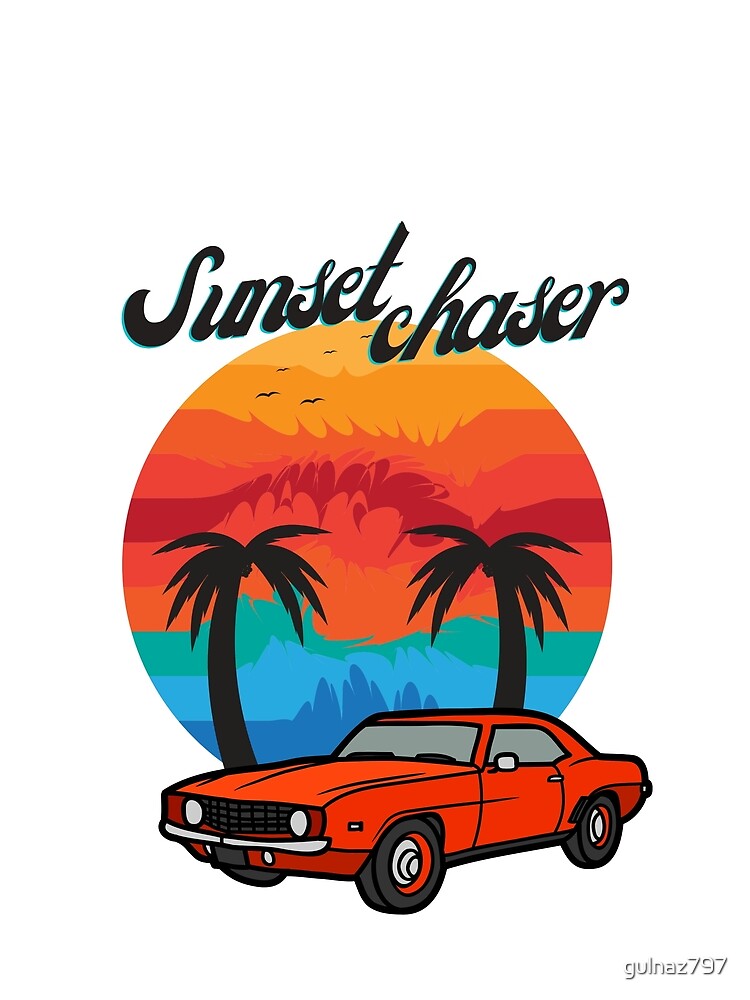 sunset chaser Gender Neutral adult Retro fashion retro cars retro aesthetic by gulnaz797