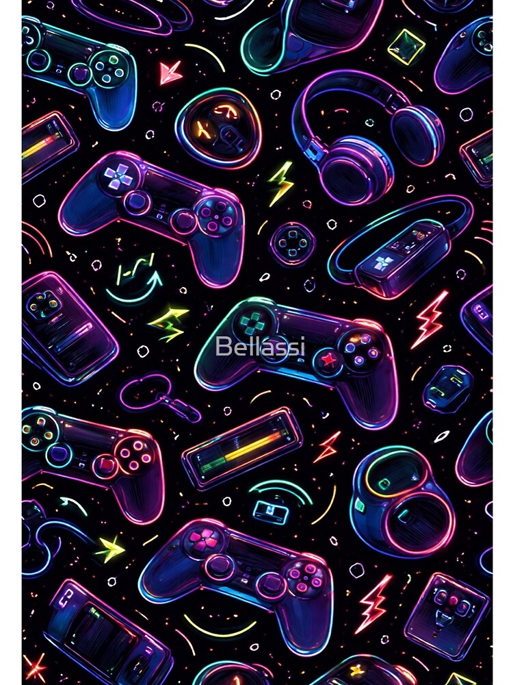 Neon Gamer Chaos by Bellassi
