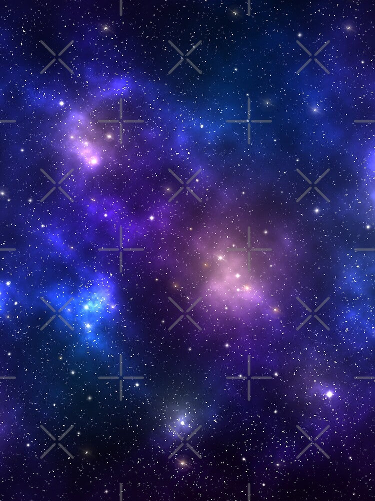 Blue and purple galaxy print by FocusAndFlow