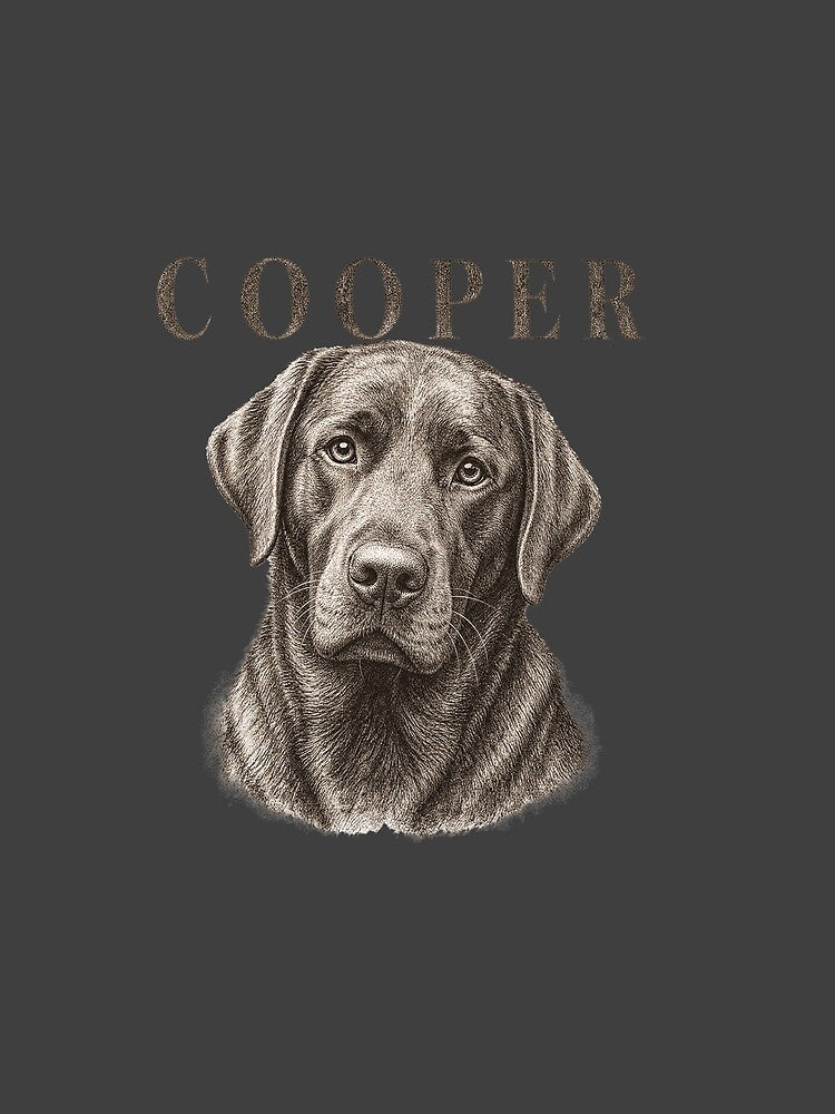 Custom Dog Portrait T-Shirt, Personalized Pet Name Tee by Dbm Teeverse