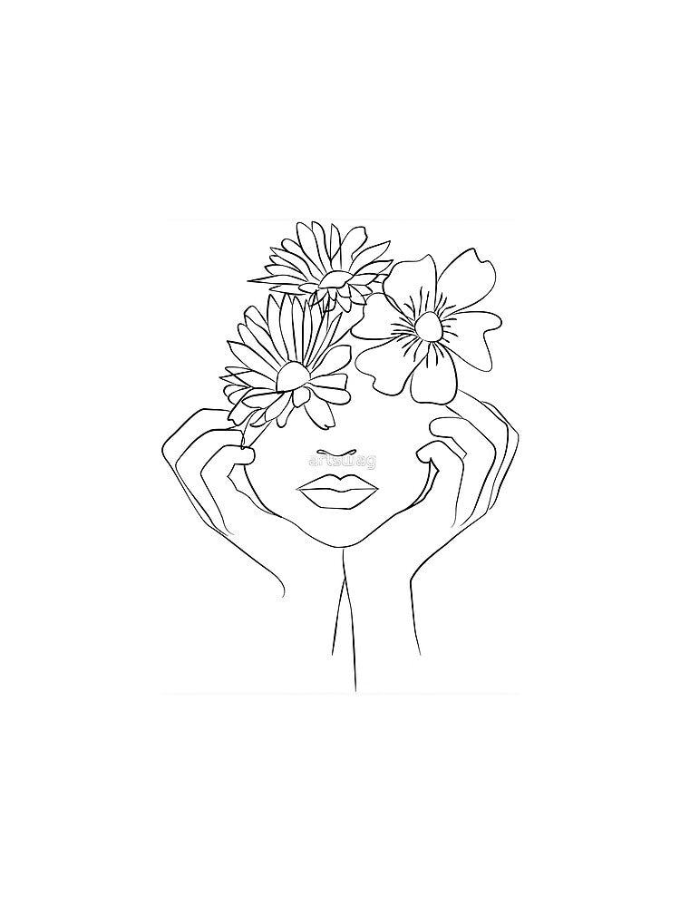 Minimalist Woman Line Art | Modern Abstract Female Illustration by RadiantGraphics