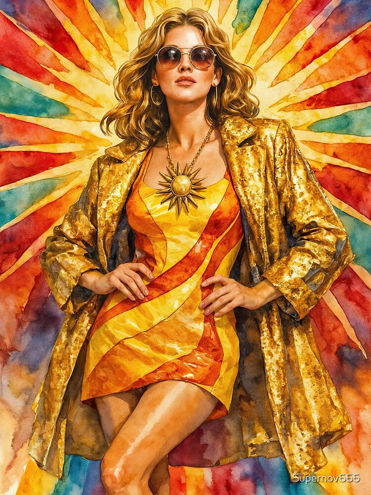 Solar Style – Psychedelic Radiance Retro by ForeverPrintsOK