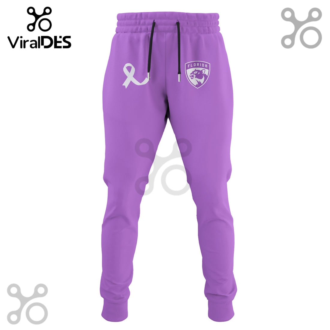 Florida Panthers Hockey Fights Cancer Purple Ribbon Hoodie