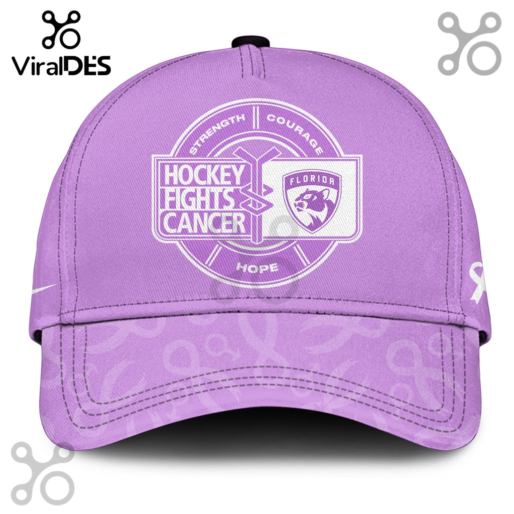 Florida Panthers Hockey Fights Cancer Purple Ribbon Hoodie