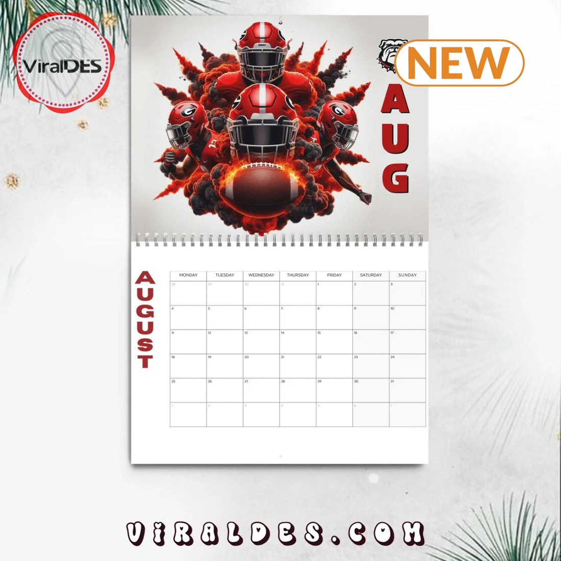 Georgia Bulldogs 2025 Happy New Year Calendar