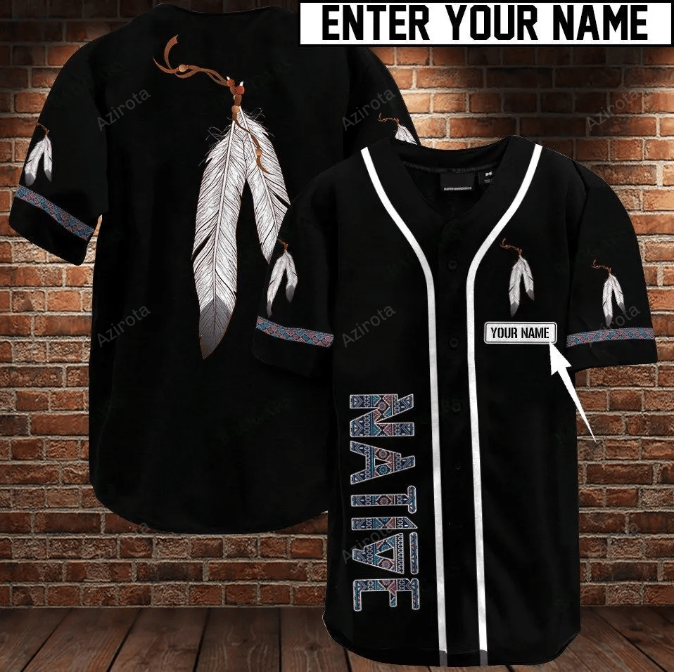 Native American Personalized Name Baseball Jersey 376