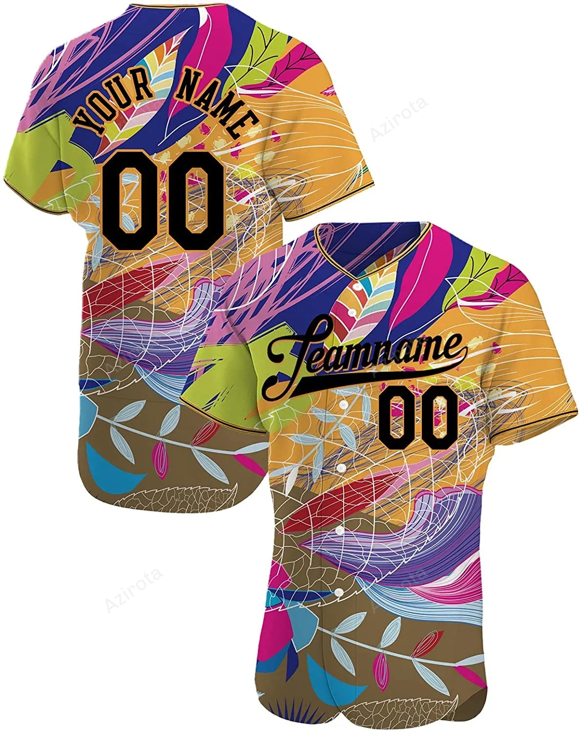 Personalized Colorful Printed Name And Number Idea Gift For Fans Baseball Jersey T-Shirts, Hoodie, Sweatshirt