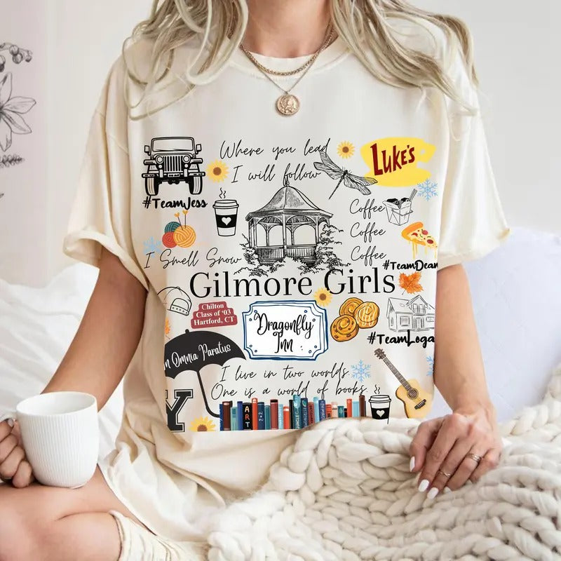 gilmore girl shirt, gilmore girl tshirt, gilmore girl merch, Stars Hollow shirt, Lorelai Gilmore, Rory Gilmore Tee, tv show tshirts, tv tee