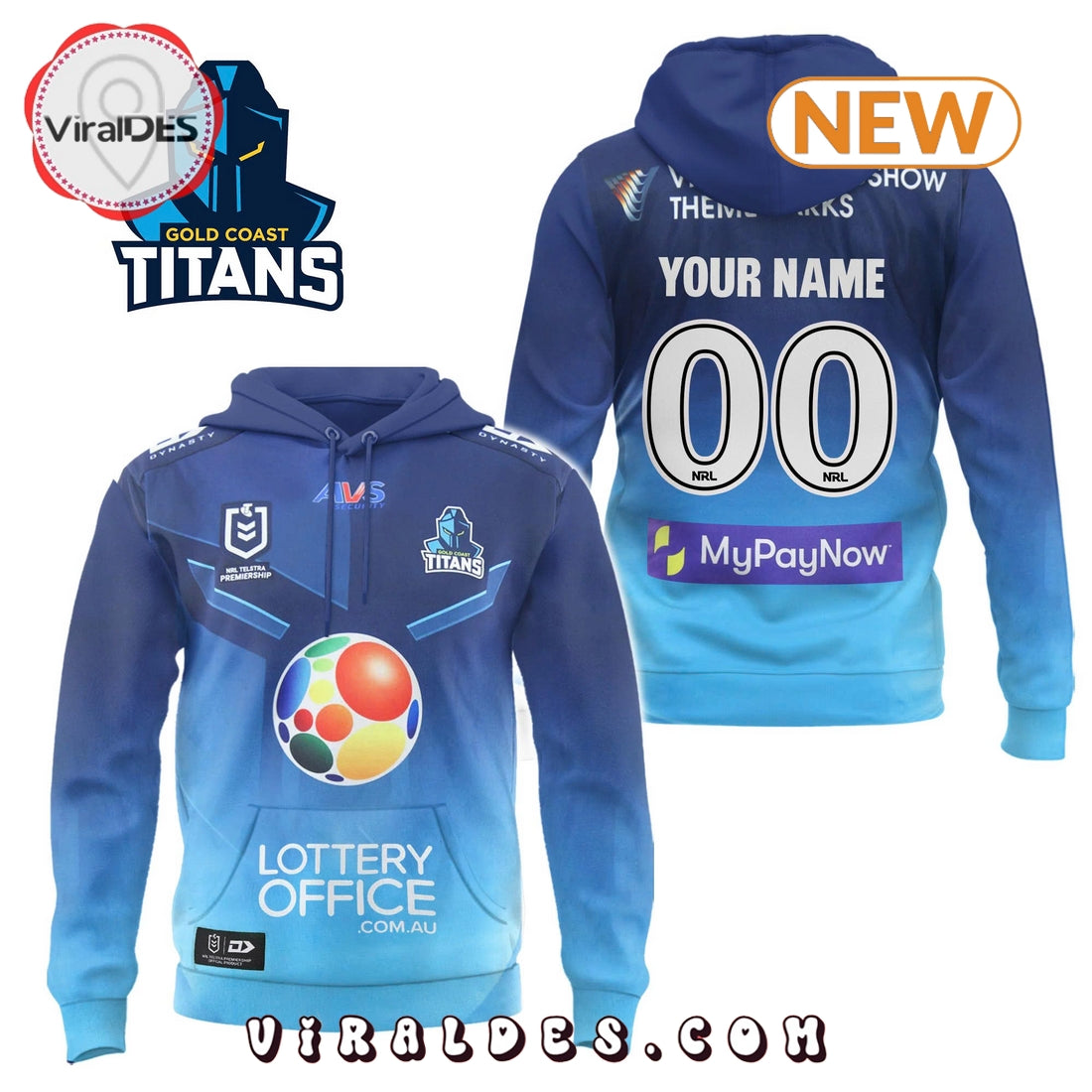 Gold Coast Titans 2025 Custom Limited Hoodie