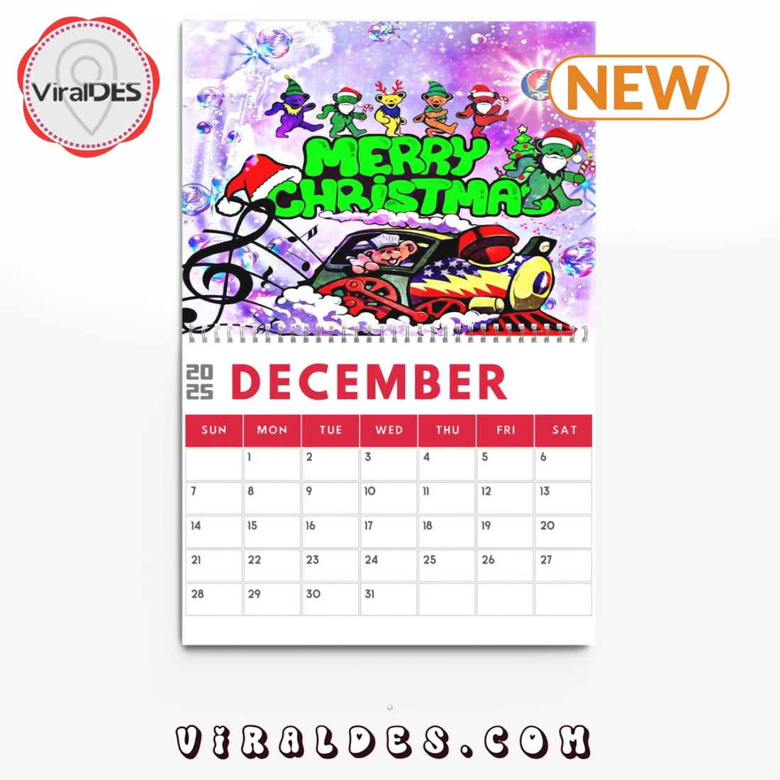 Grateful Dead 2025 New Year Calendar