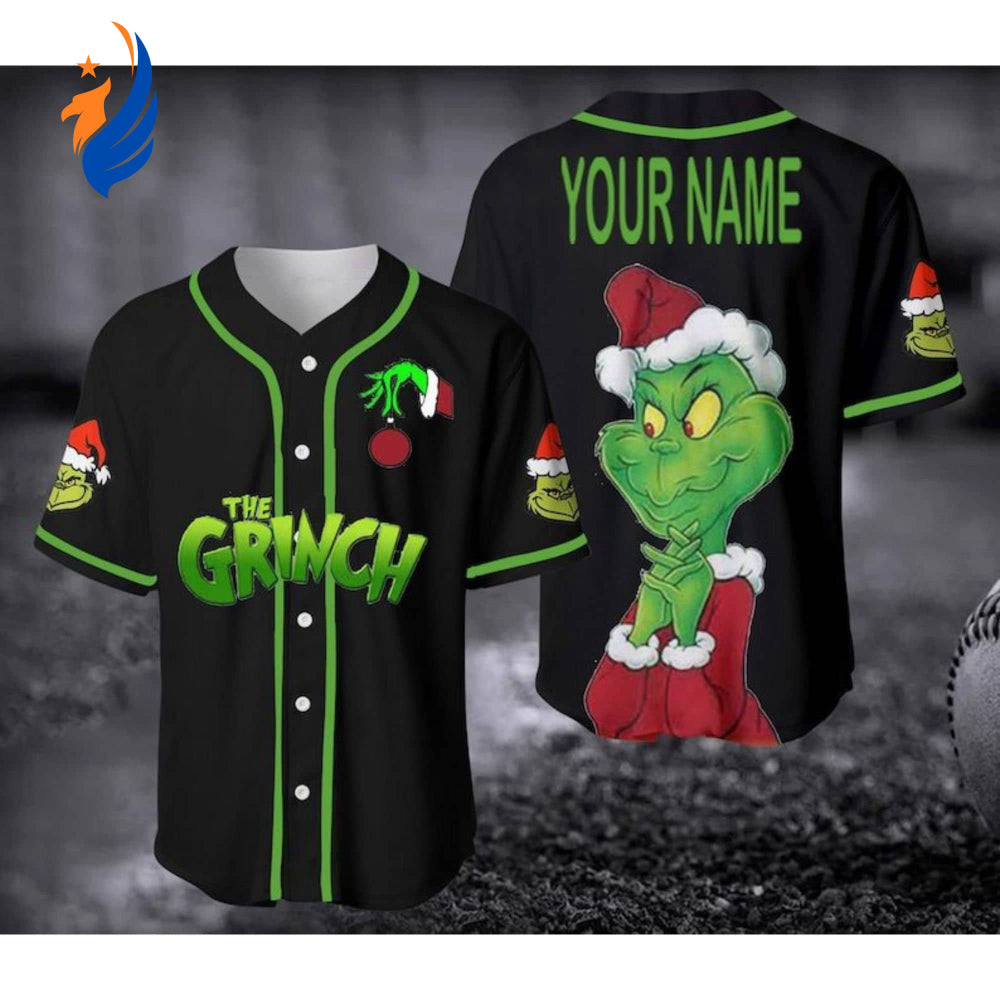 Grinch 1 Baseball Jersey - Bafud T-Shirts, Hoodie, Sweatshirt | WearSparks.com