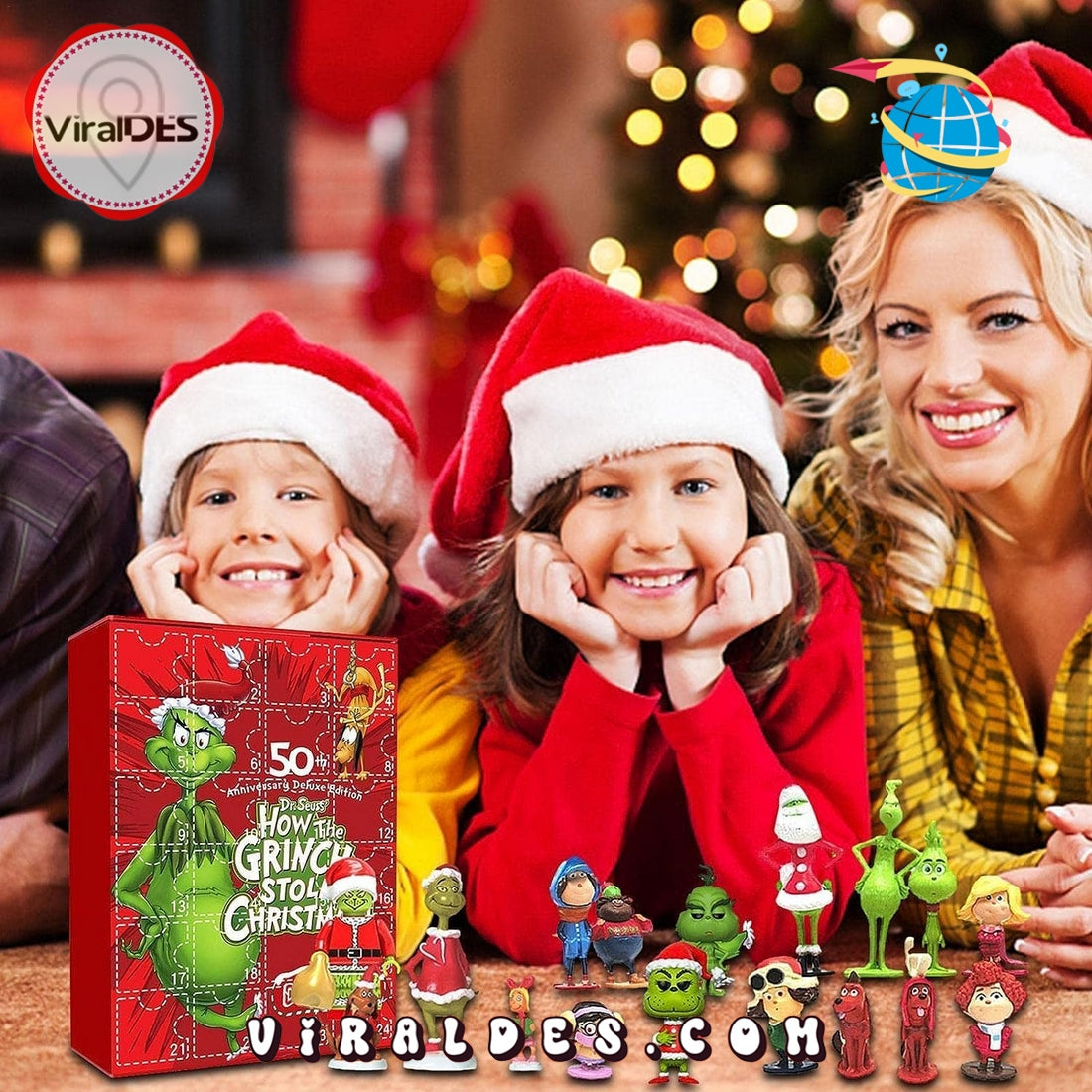 Grinch 50th Anniversary Advent Calendar, Christmas Gifts