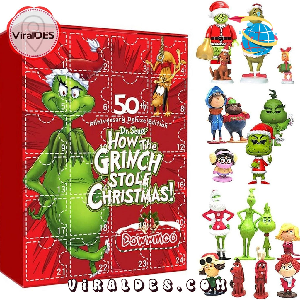 Grinch 50th Anniversary Advent Calendar, Christmas Gifts
