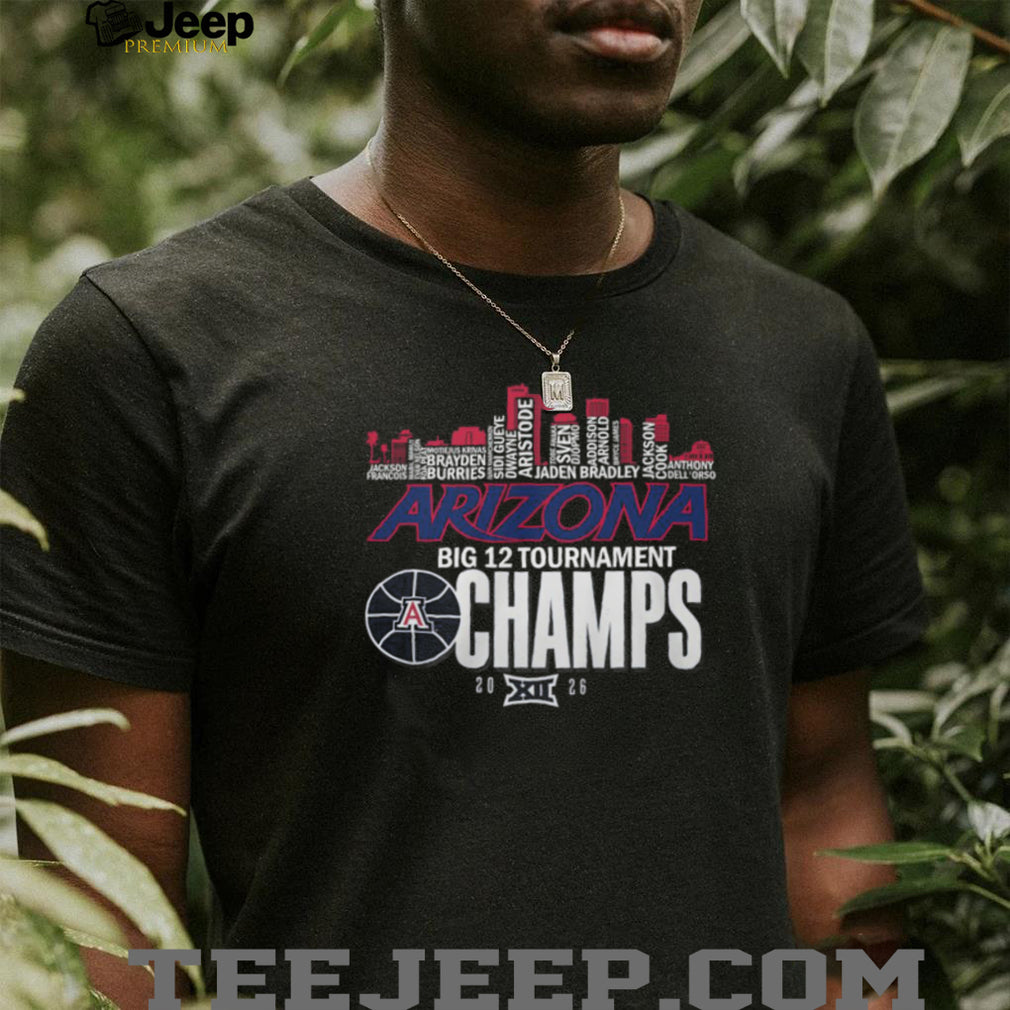 Arizona Wildcats Big 12 Tournament 2026 Champions Skyline T Shirt