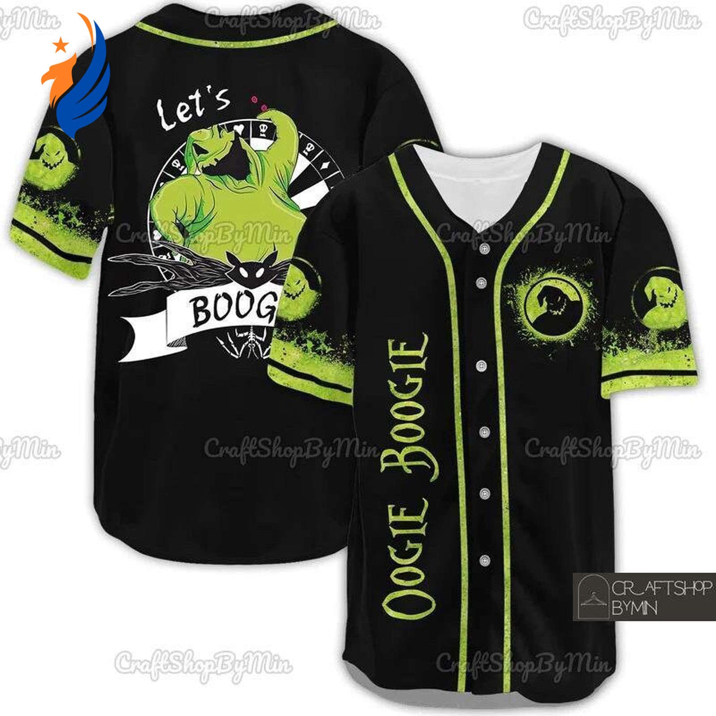 Halloween Oogie Boogie Baseball Jersey - Nightmare Before Christmas Shirt Horror Shirt and Halloween Gifts - Bafud