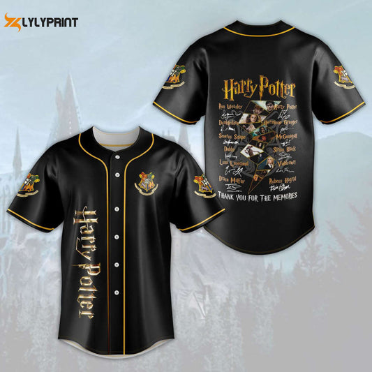 Harry Potter Characters Signature Hogwarts Thank You For The Memories All Over Print 3D Unisex Baseball Jersey - lylyprint.com