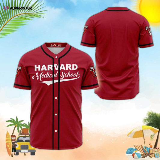 Harvard School Red Baseball Jersey - Aopprinter T-Shirts, Hoodie, Sweatshirt | WearSparks.com (Image 1)