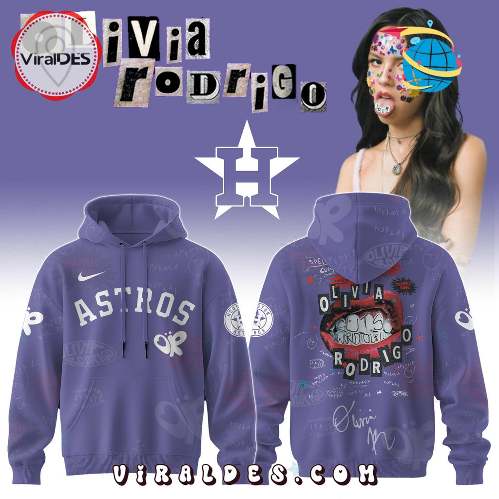 Houston Astros MLB x Olivia Rodrigo Guts World Tour Hoodie