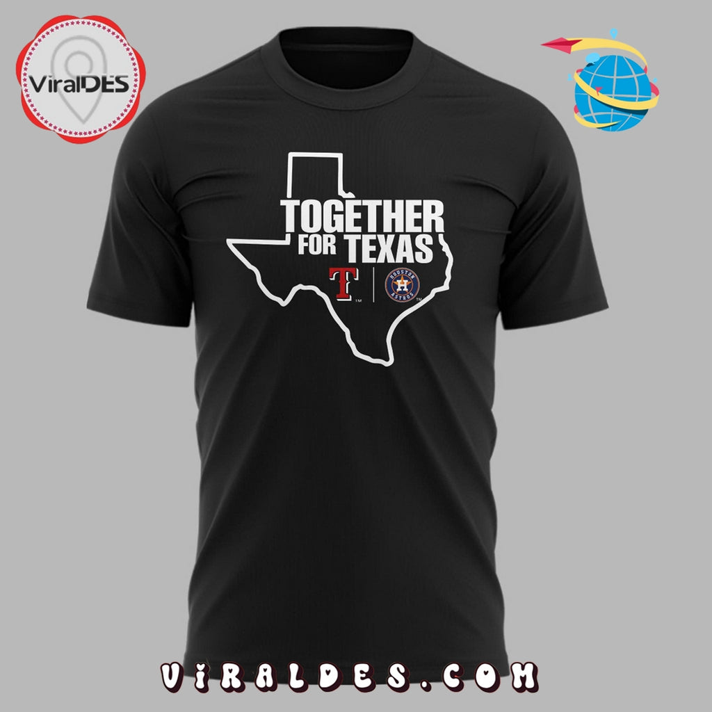 Houston Astros Together For Texas Black Shirt