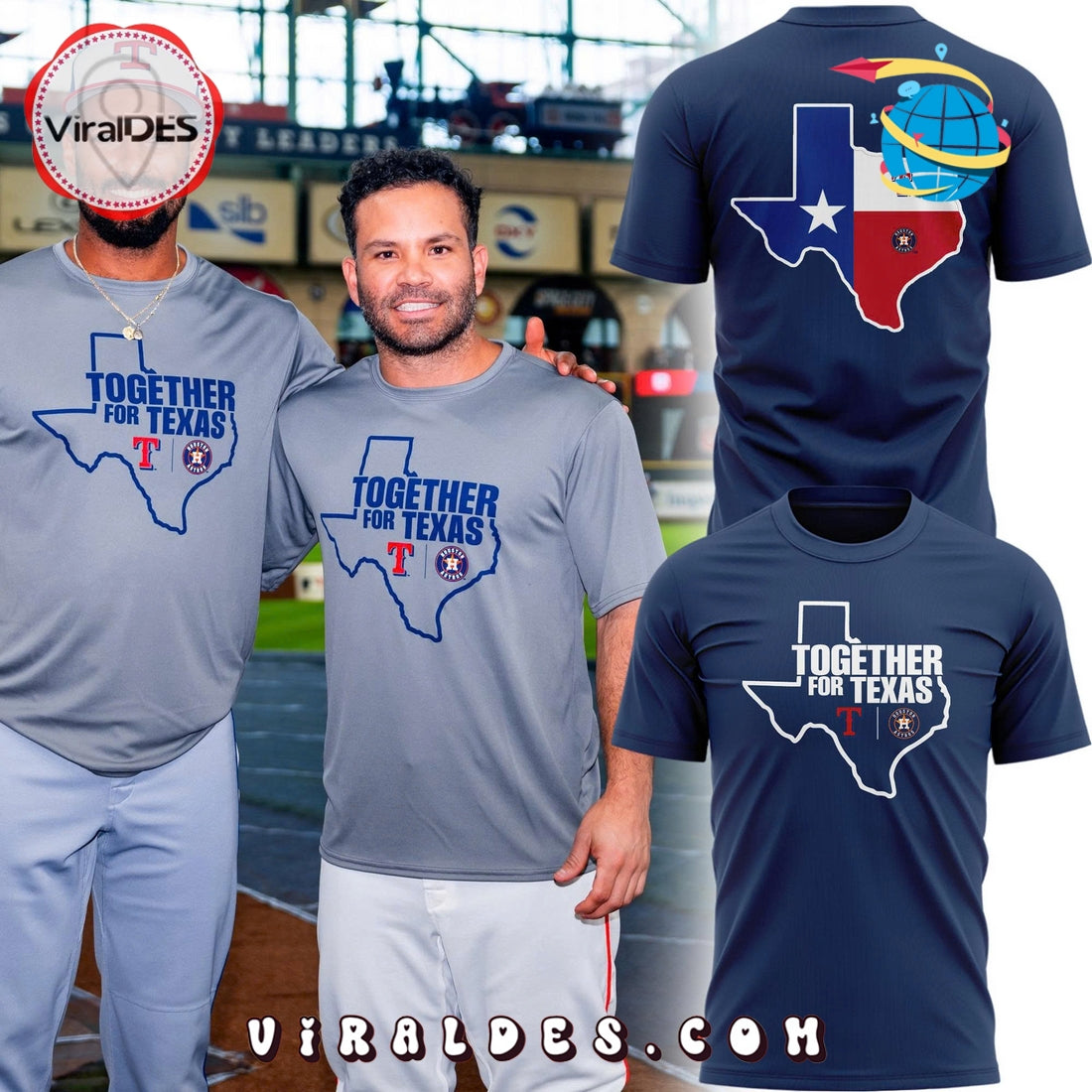 Houston Astros Together For Texas Blue Hoodie 2025