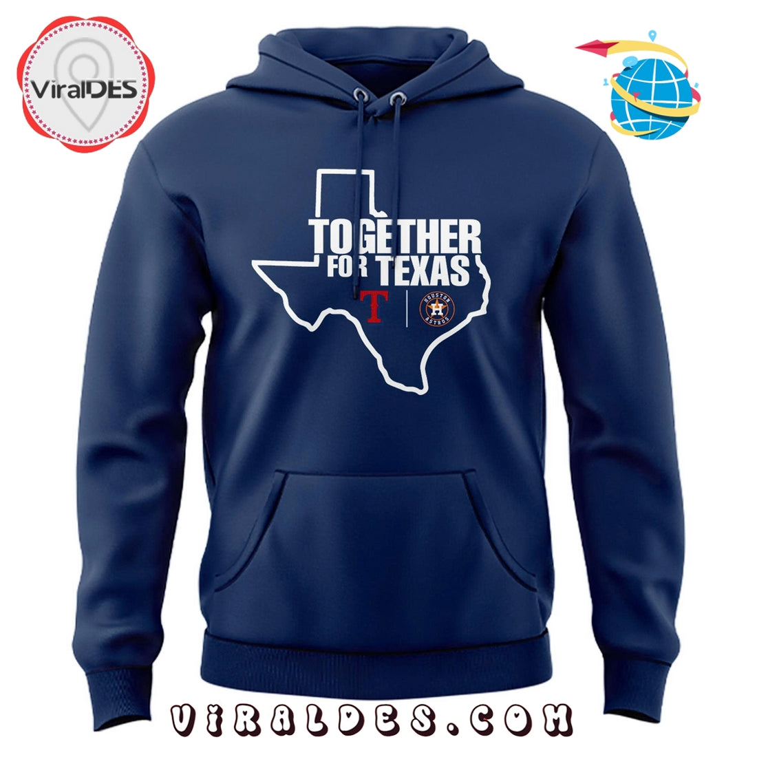 Houston Astros Together For Texas Blue Hoodie 2025