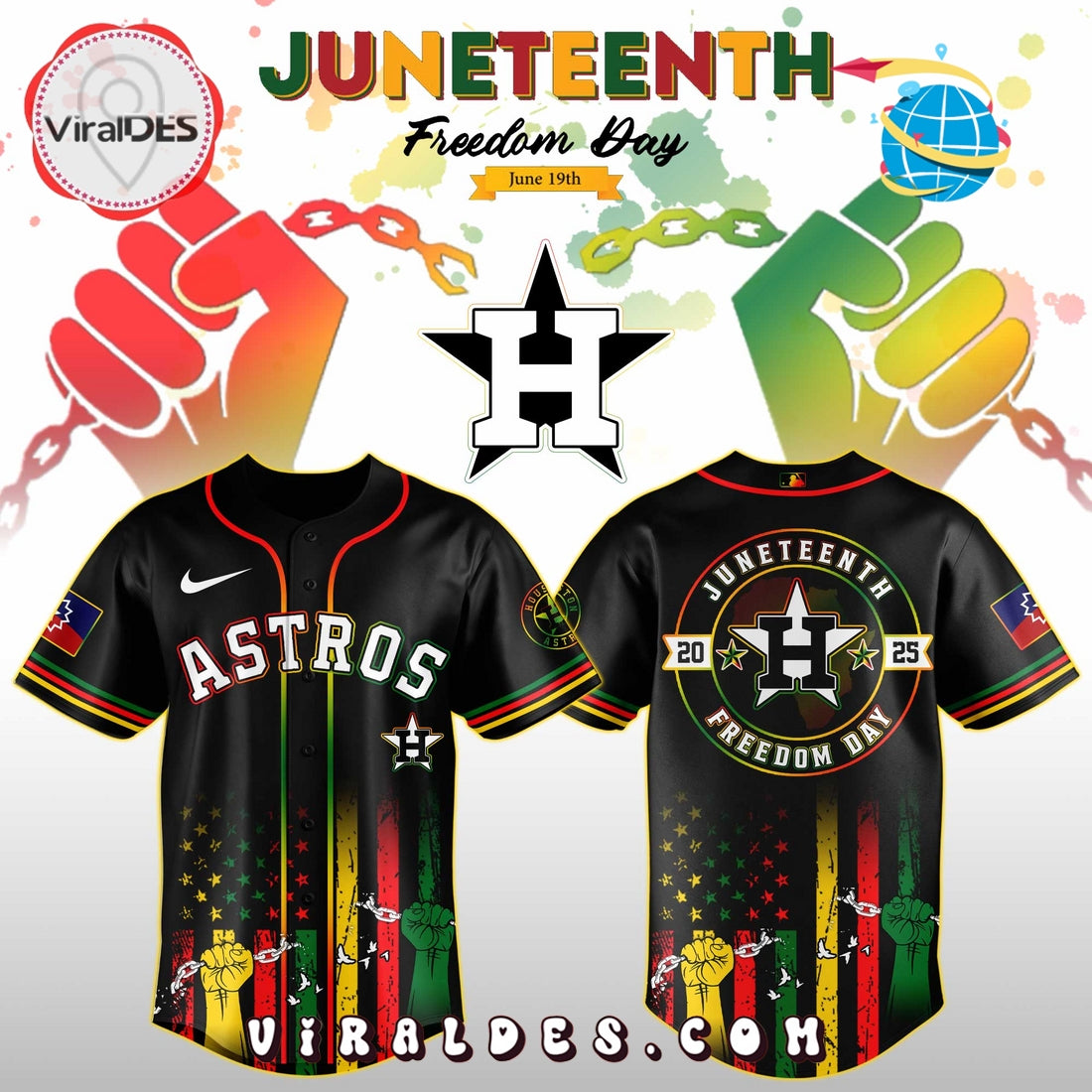 Houston Astros x 2025 Juneteenth Day Jersey