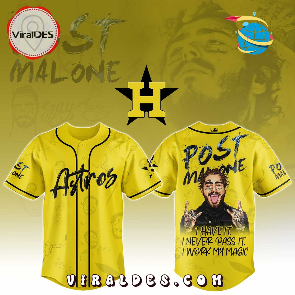 Houston Astros x Post Malone Tour 2025 Baseball Jersey