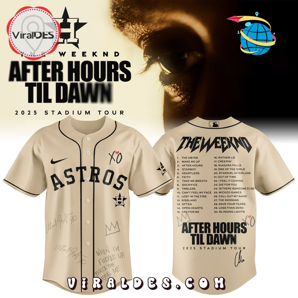Houston Astros x The Weeknd After Hours Til Dawn Baseball Jersey