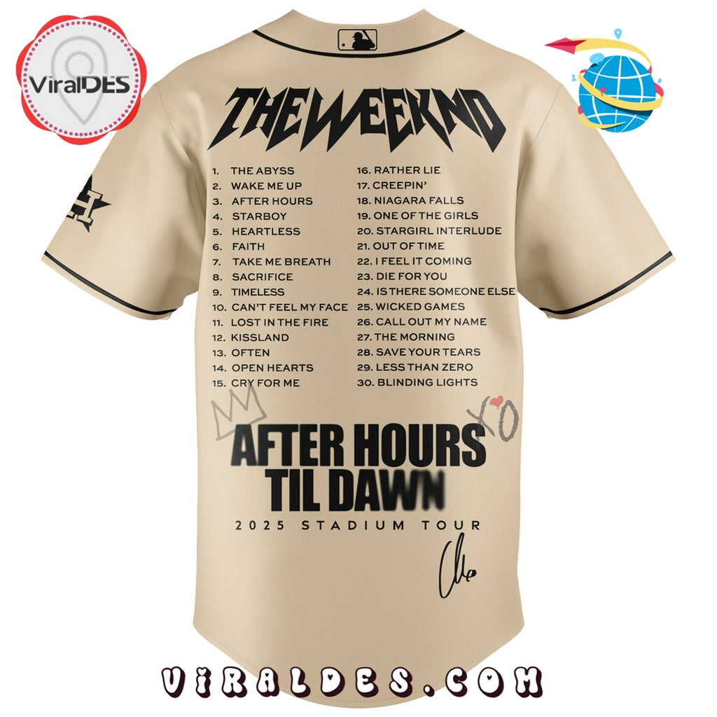 Houston Astros x The Weeknd After Hours Til Dawn Baseball Jersey
