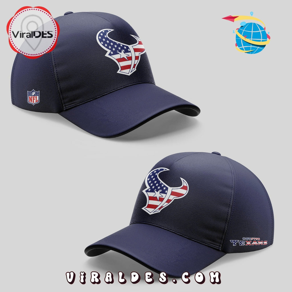 Houston Texans 2025 American Independence Day Hoodie, Cap