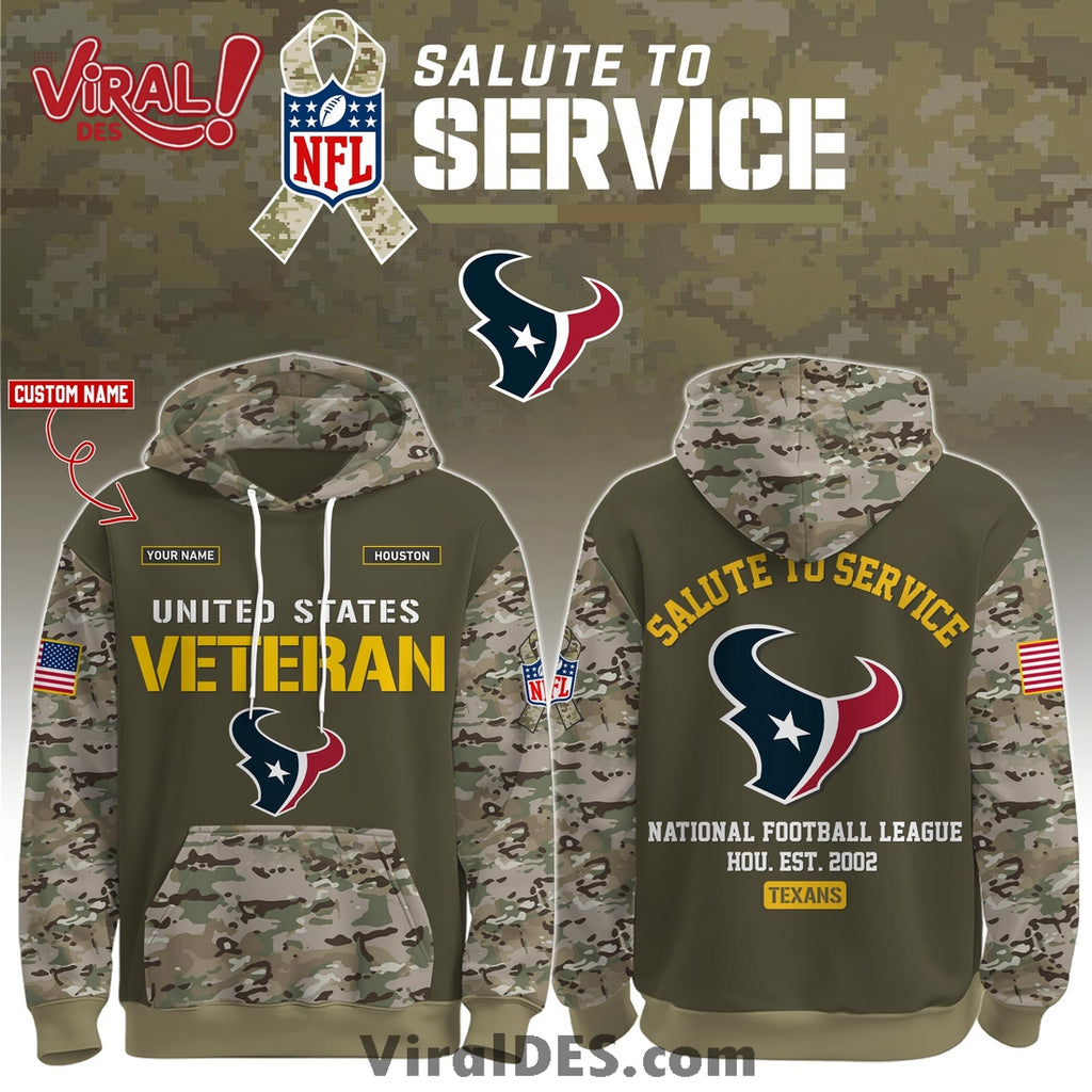 Houston Texans 2025 Salute to Service Hoodie, Long Pants