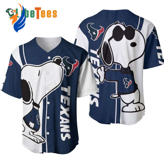Houston Texans Baseball Jersey, Snoopy Graphic - Perfect Gifts For Your Loved Ones Jersey Shirt - Gift for Women Men - Bafud