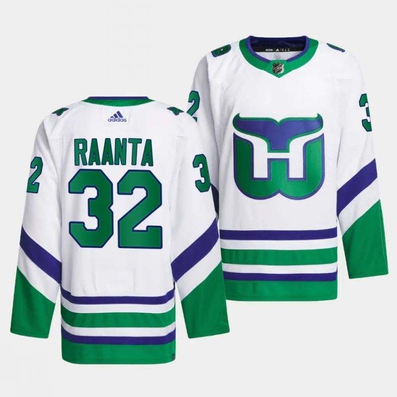hurricanes whalers #32 antti raanta white jersey