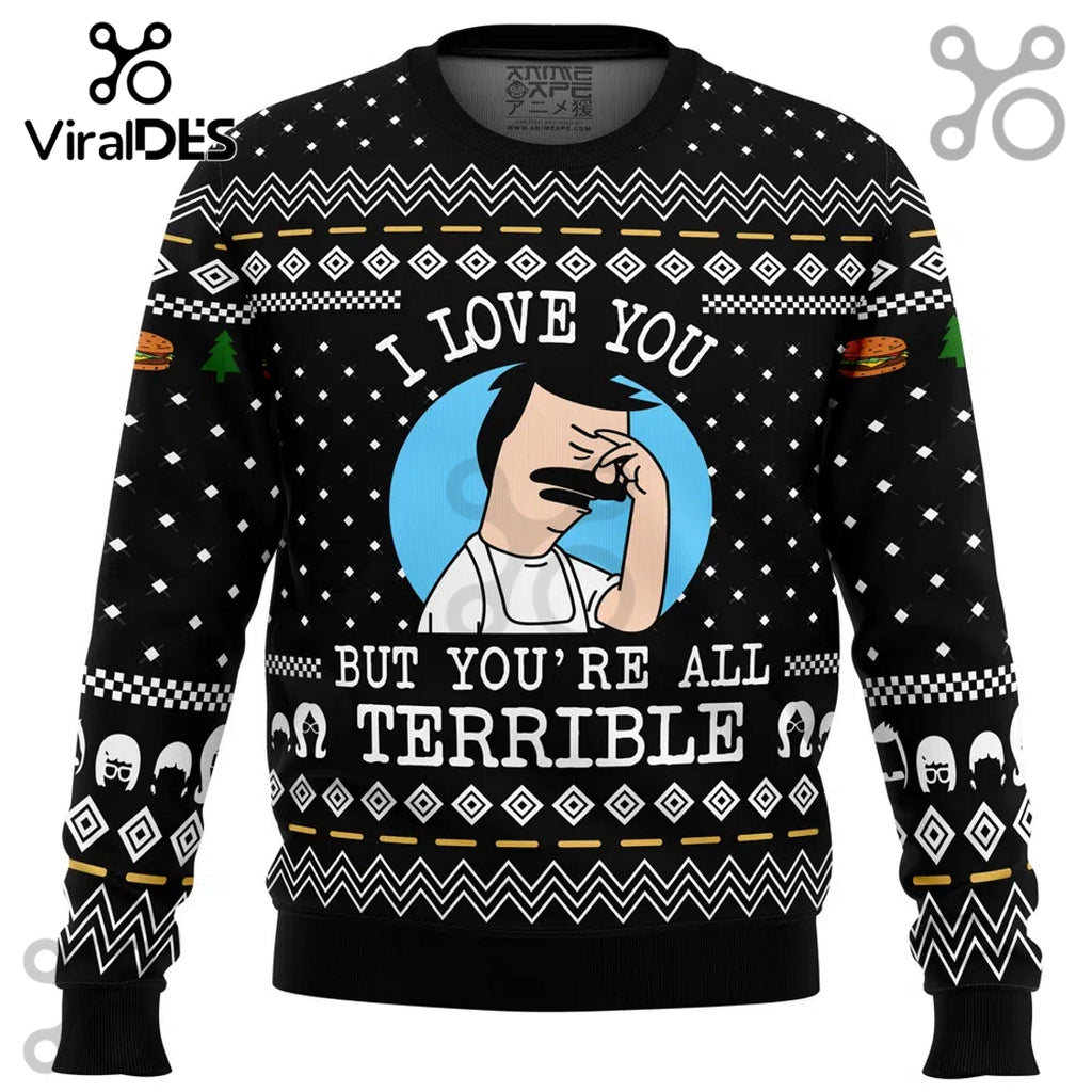 I Love You but Bob’s Burgers Ugly Sweater 2025