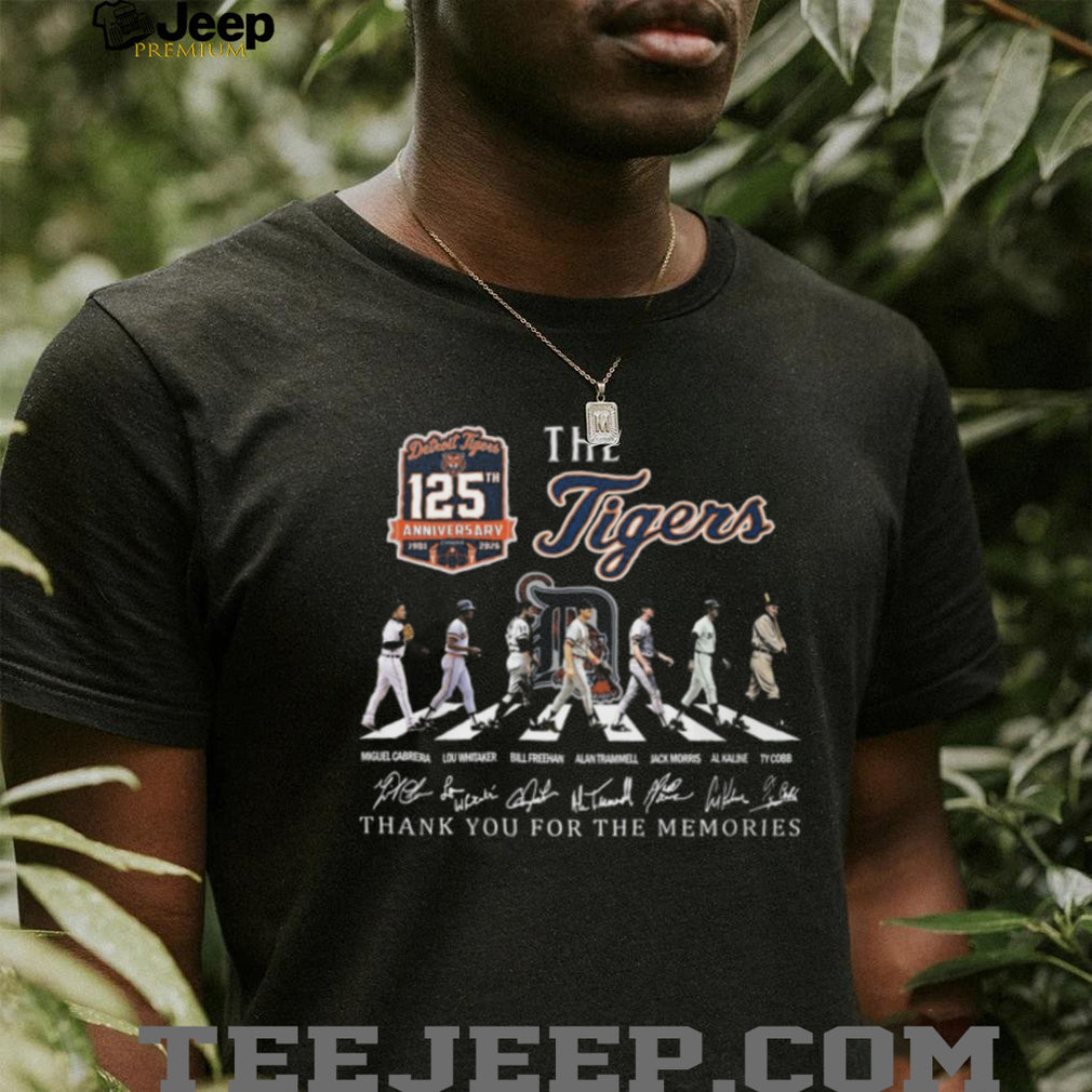 Detroit Tigers 125th Anniversary 1901 2026 Legends Abbey Road Signatures T Shirt