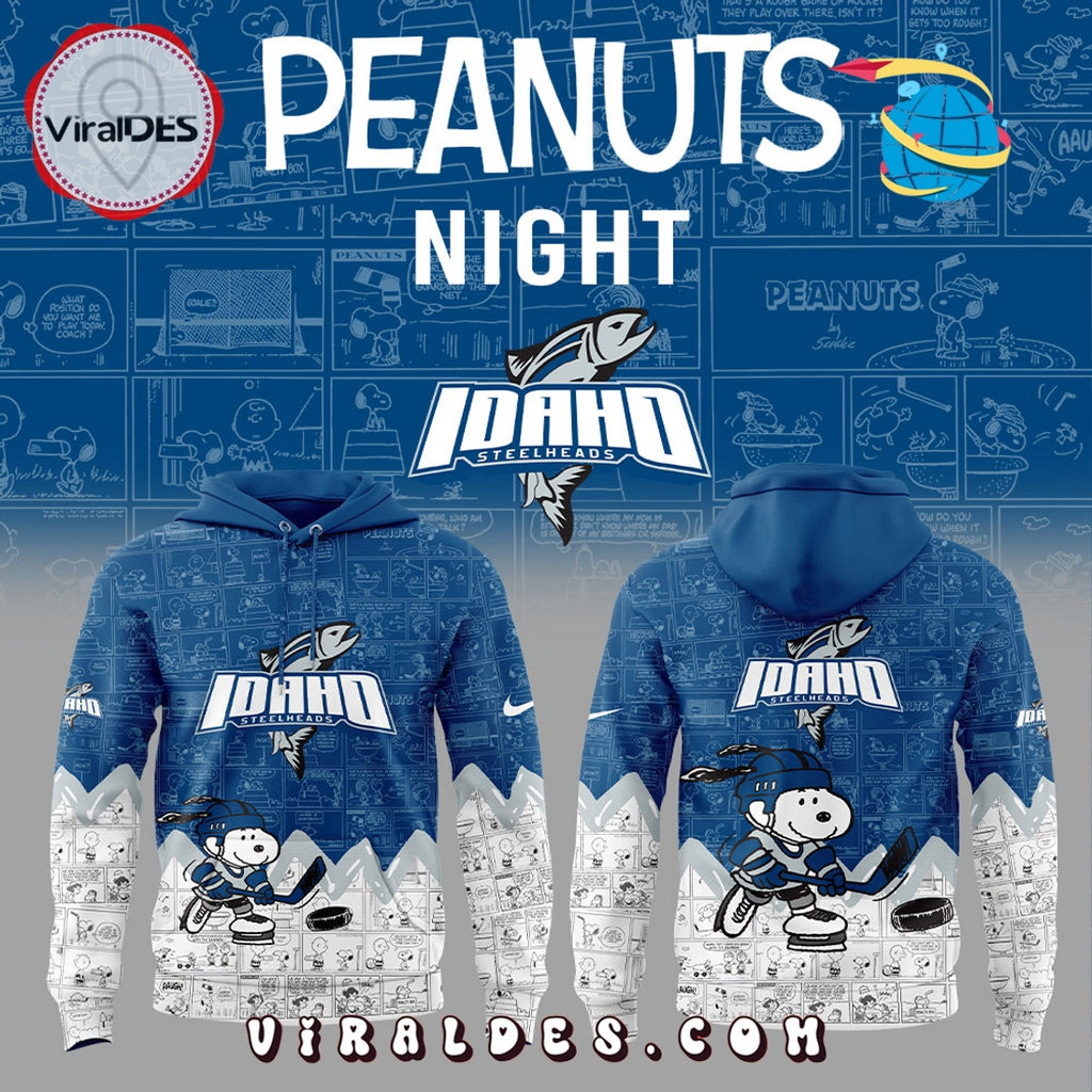 Idaho Steelheads Peanuts Night Anniversary Hoodie