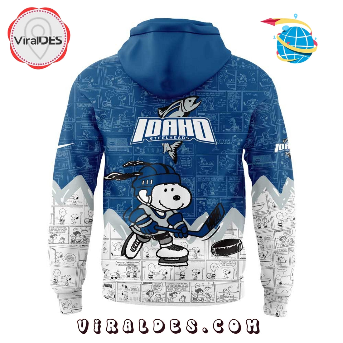 Idaho Steelheads Peanuts Night Anniversary Hoodie
