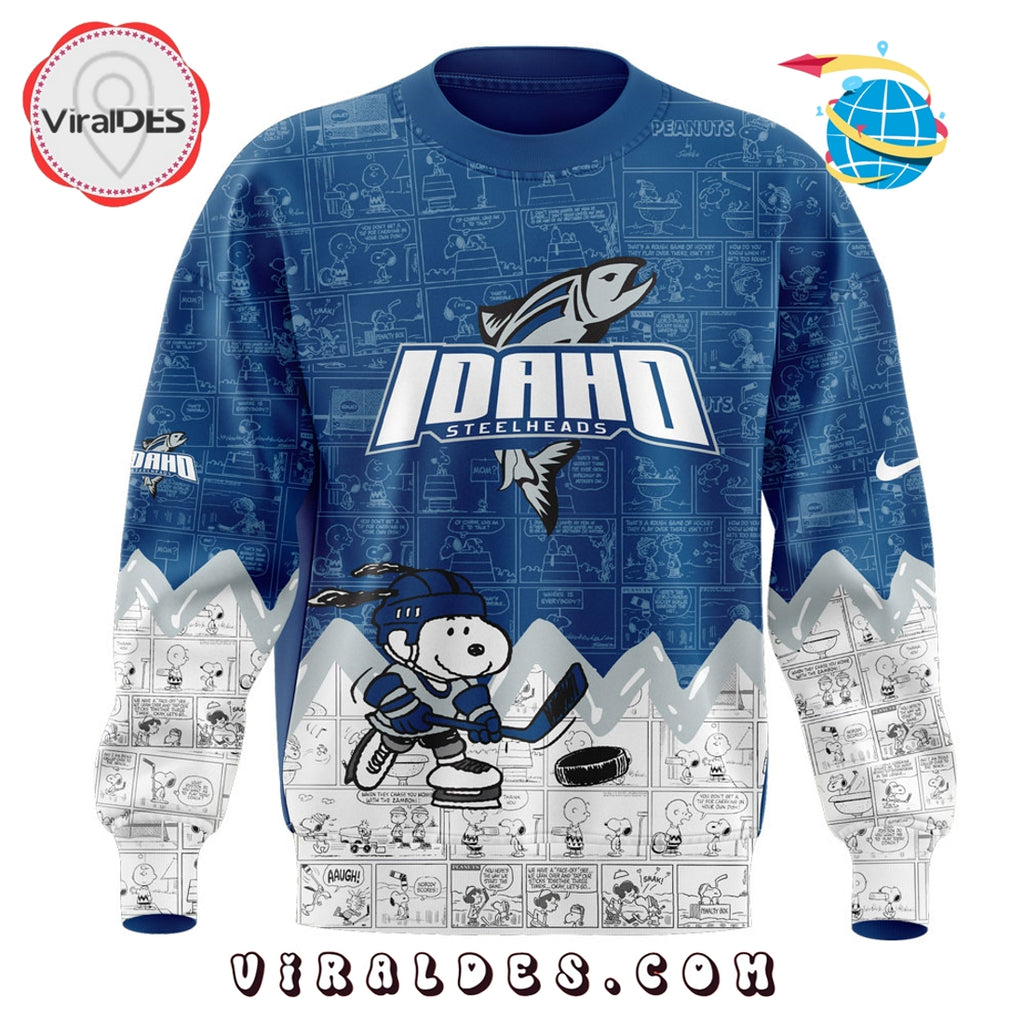Idaho Steelheads Peanuts Night Anniversary Hoodie