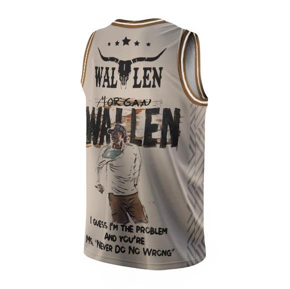 Morgan Wallen I’m The Problem Tour 2025 Basketball Jersey