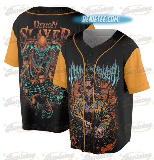Demon Slayer Anime Vintage Baseball Jersey