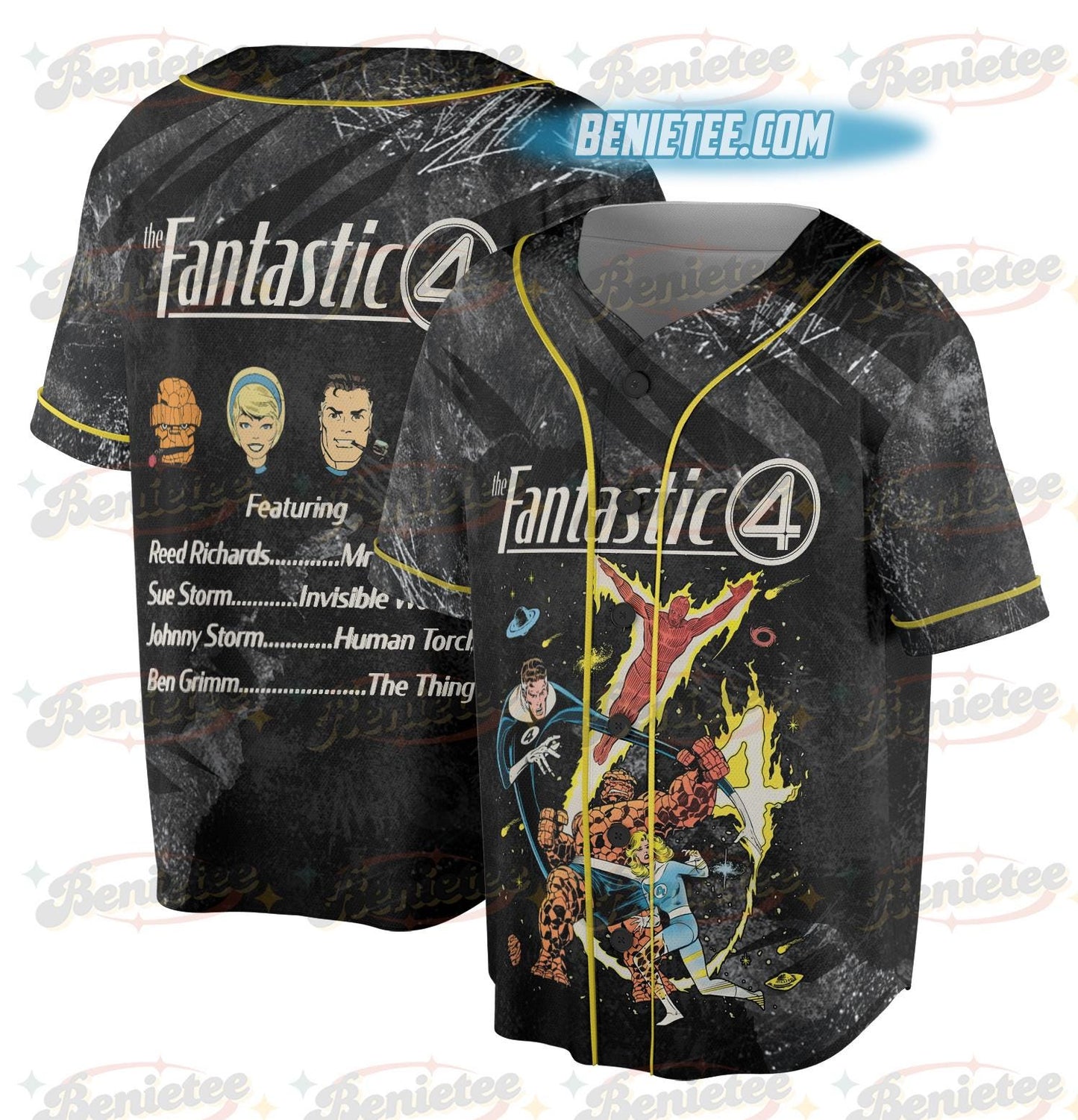 Vintage The Fantastic Four Baseball Jersey