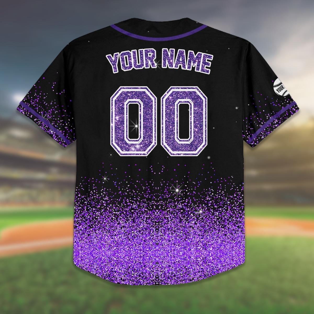 Custom Glitter Baseball Jersey Birthday Gift, Kids And Adults Sparkle Jersey, Personalized Name And Number,... (Image 3)