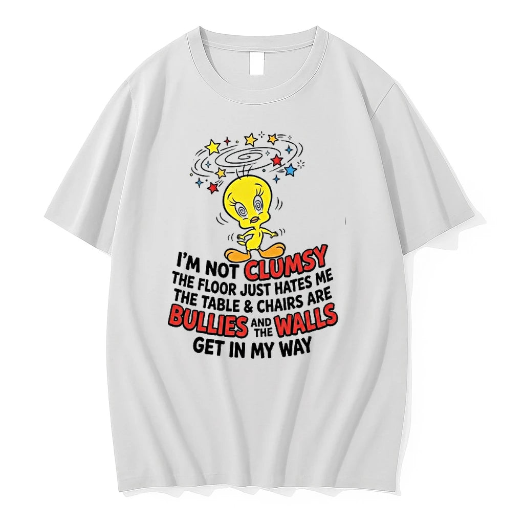 Im Not Clumsy Funny Cute Yellow Bird Dizzy Stars Graphic 0 Tshirts Sweater