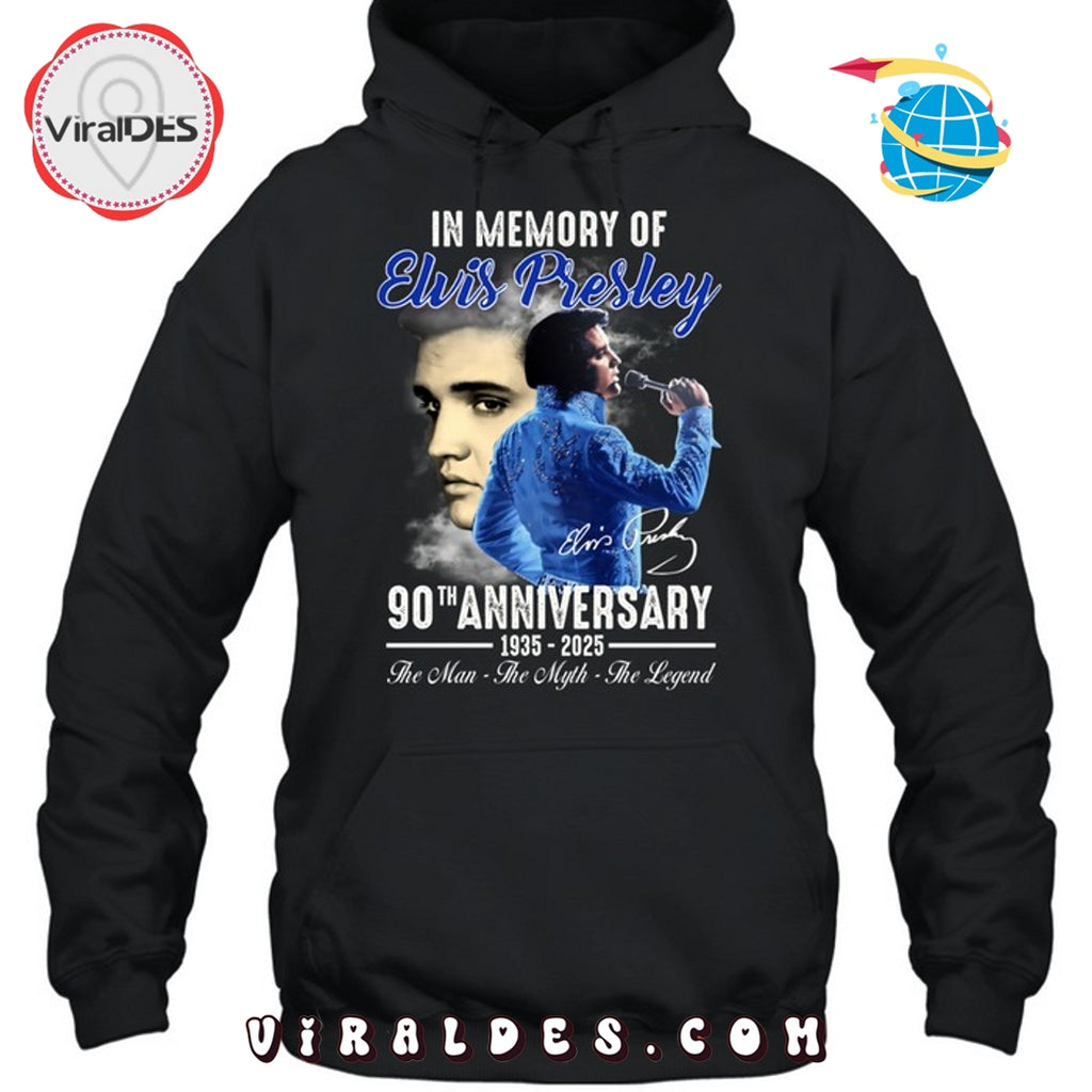 In Memory Of Elvis Presley 90th Anniversary T-Shirt